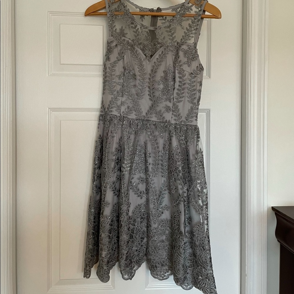 3/$30 grey sparkly dress.
